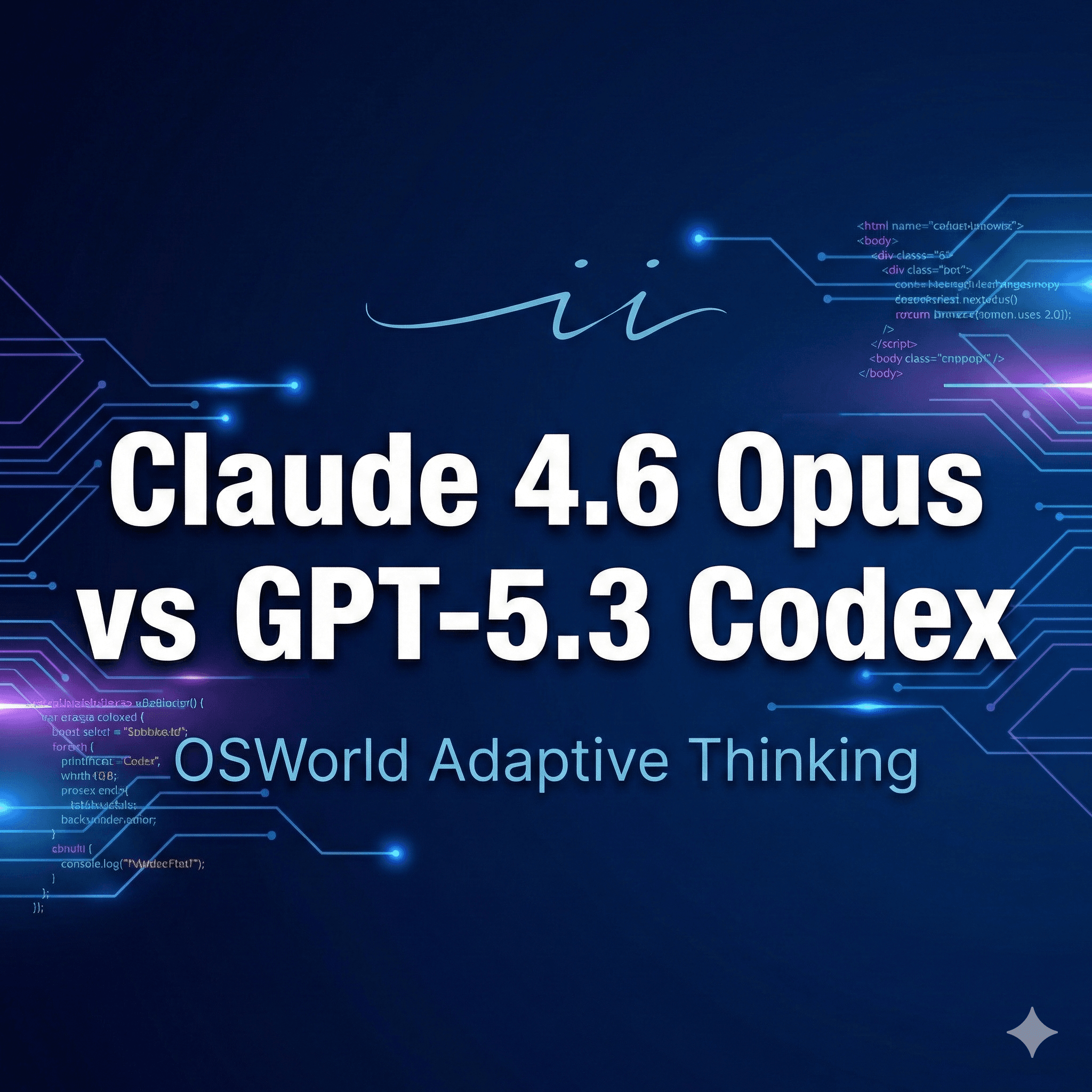 Claude 4.6 Opus vs GPT-5.3 Codex: OSWorld Pensamiento Adaptativo — Portada del blog de IslaIntel